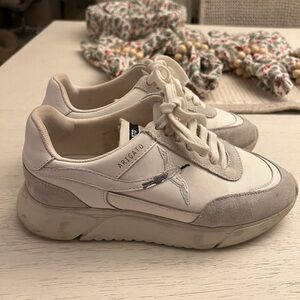 Axel Arigato Women's Cream and Gray Sneakers